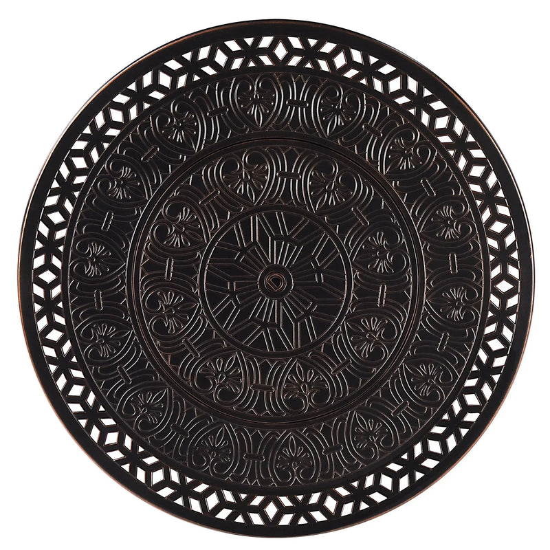 Aluminum 44-in Round Propane Fire Table with Beads, Covers and Lid by Sharicks