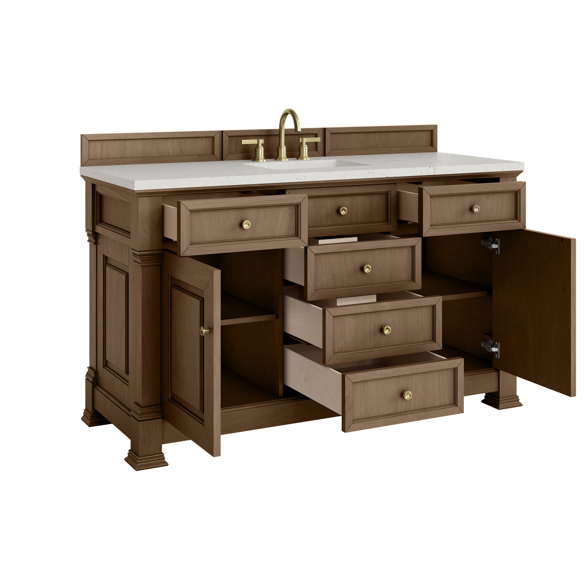 James Martin Brookfield 60" Single Bathroom Vanity, Pecan, view 22