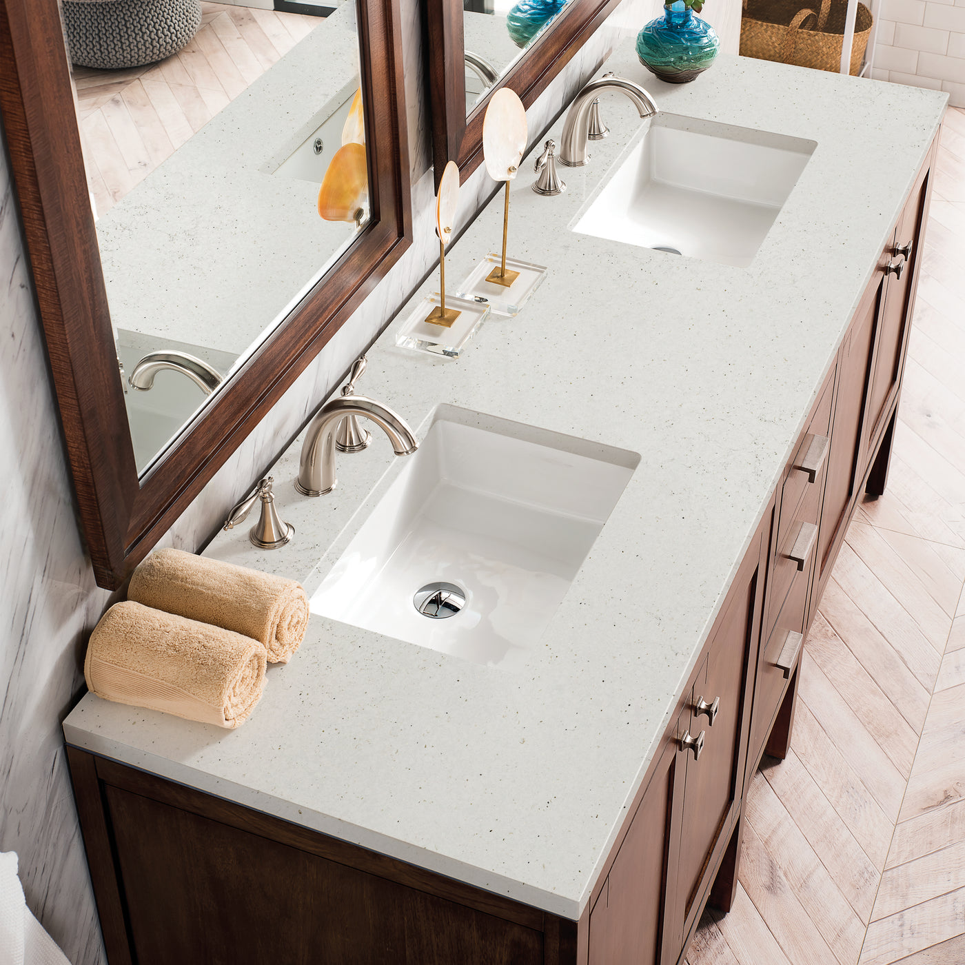 James Martin Addison 72" Double Bathroom Vanity, Mid-Century Acacia, view 20