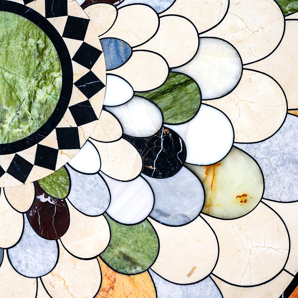 Symphony Blend Multi Finish Round Marble Medallions 48x48 Marble Multi Finish 48x48 Medallions — 1