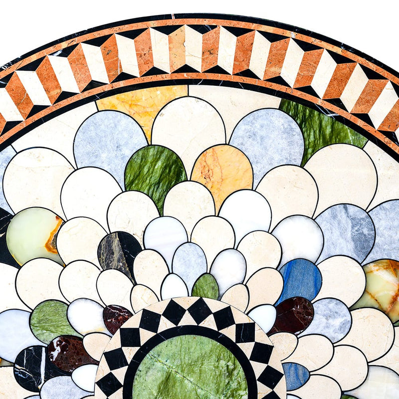 Symphony Blend Multi Finish Round Marble Medallions 48x48 Marble Multi Finish 48x48 Medallions — 2
