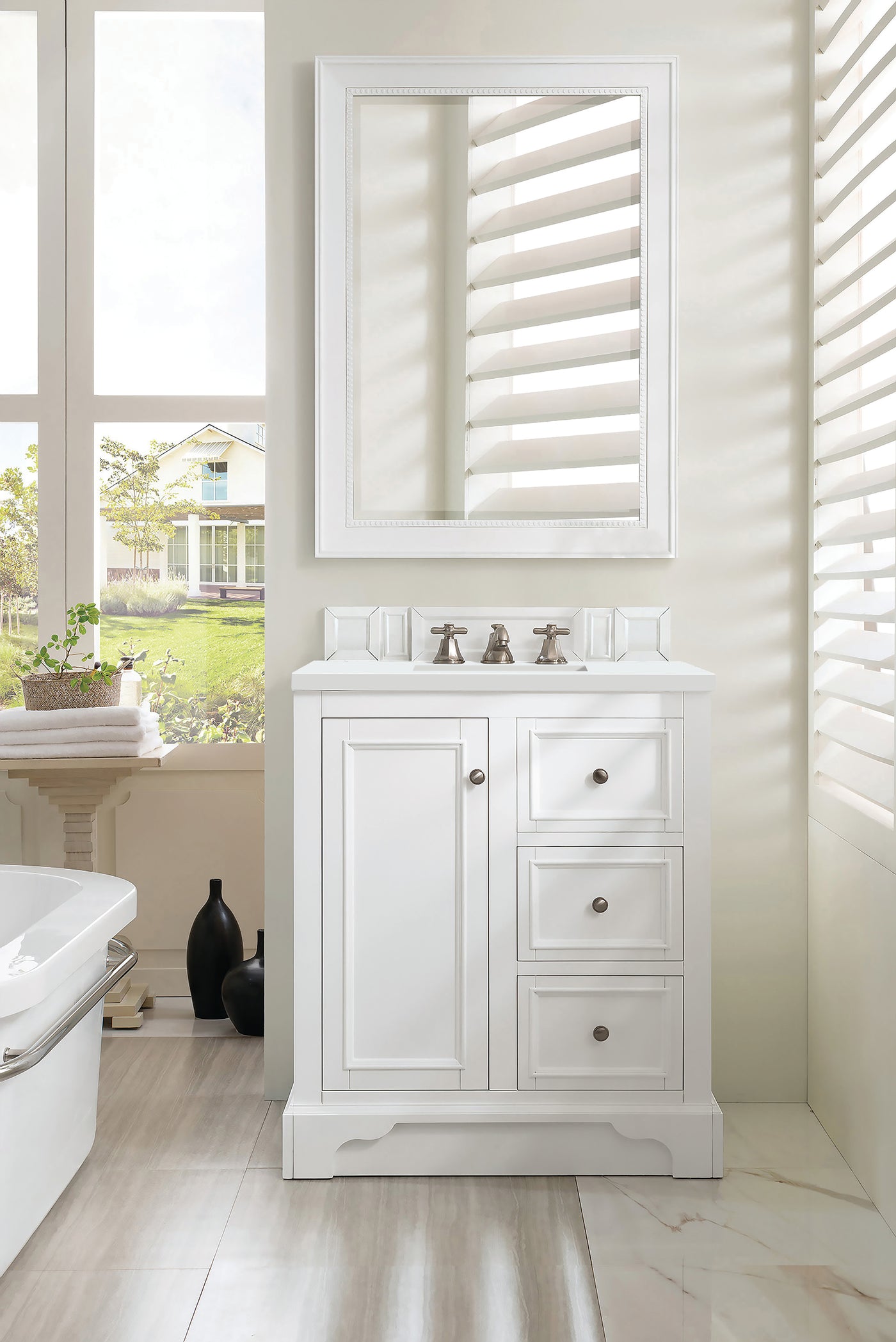 James Martin De Soto 30" Single Bathroom Vanity, Bright White, view 23
