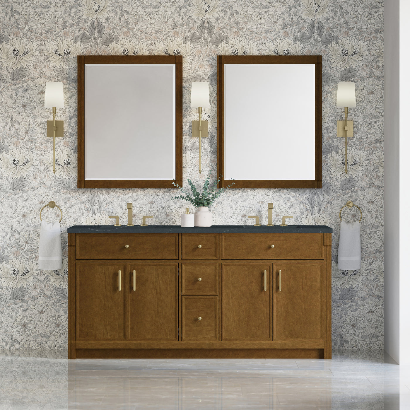 James Martin Bellshire 72" Double Bathroom Vanity, Honey Oak, view 35