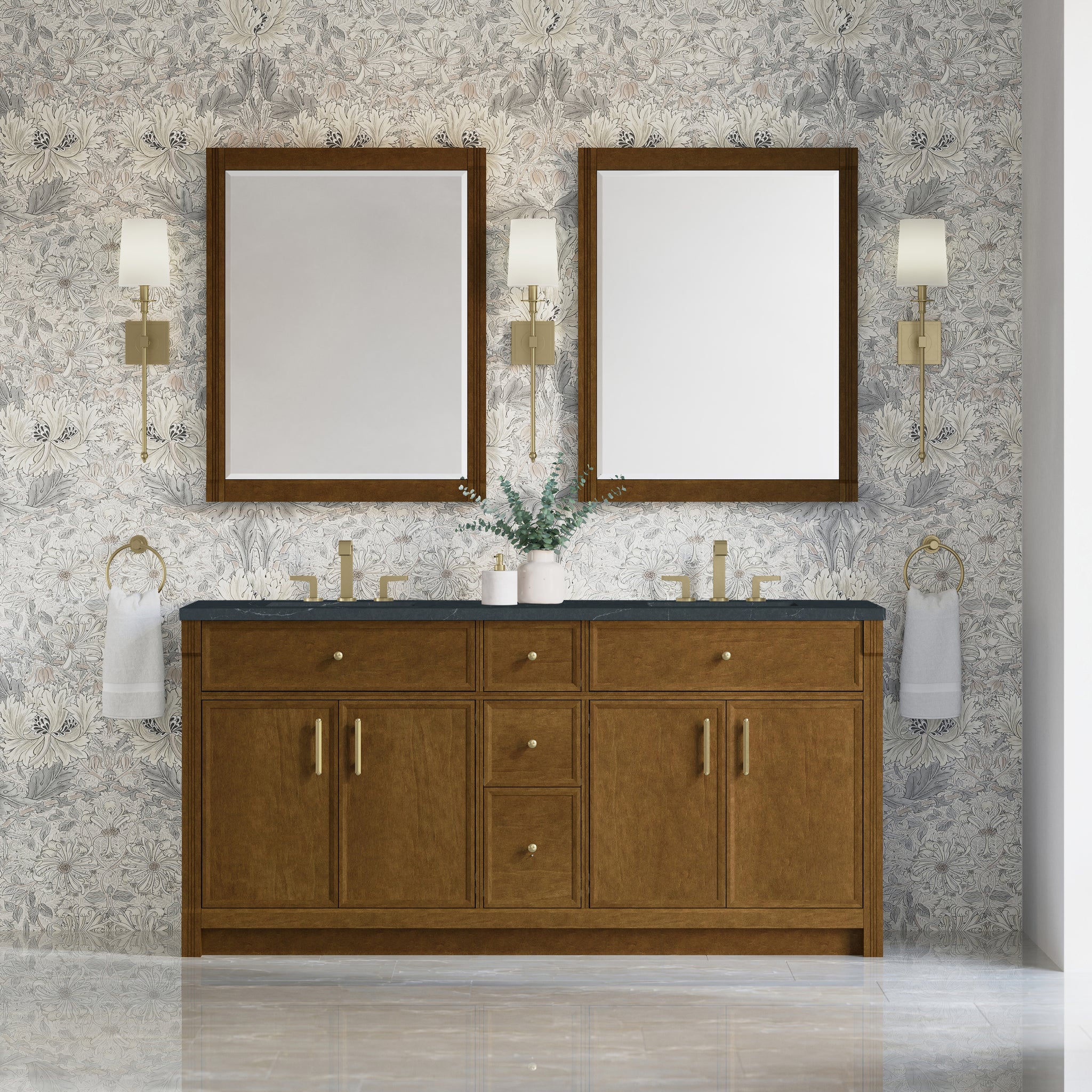 James Martin Bellshire 72" Double Bathroom Vanity, Honey Oak, view 35