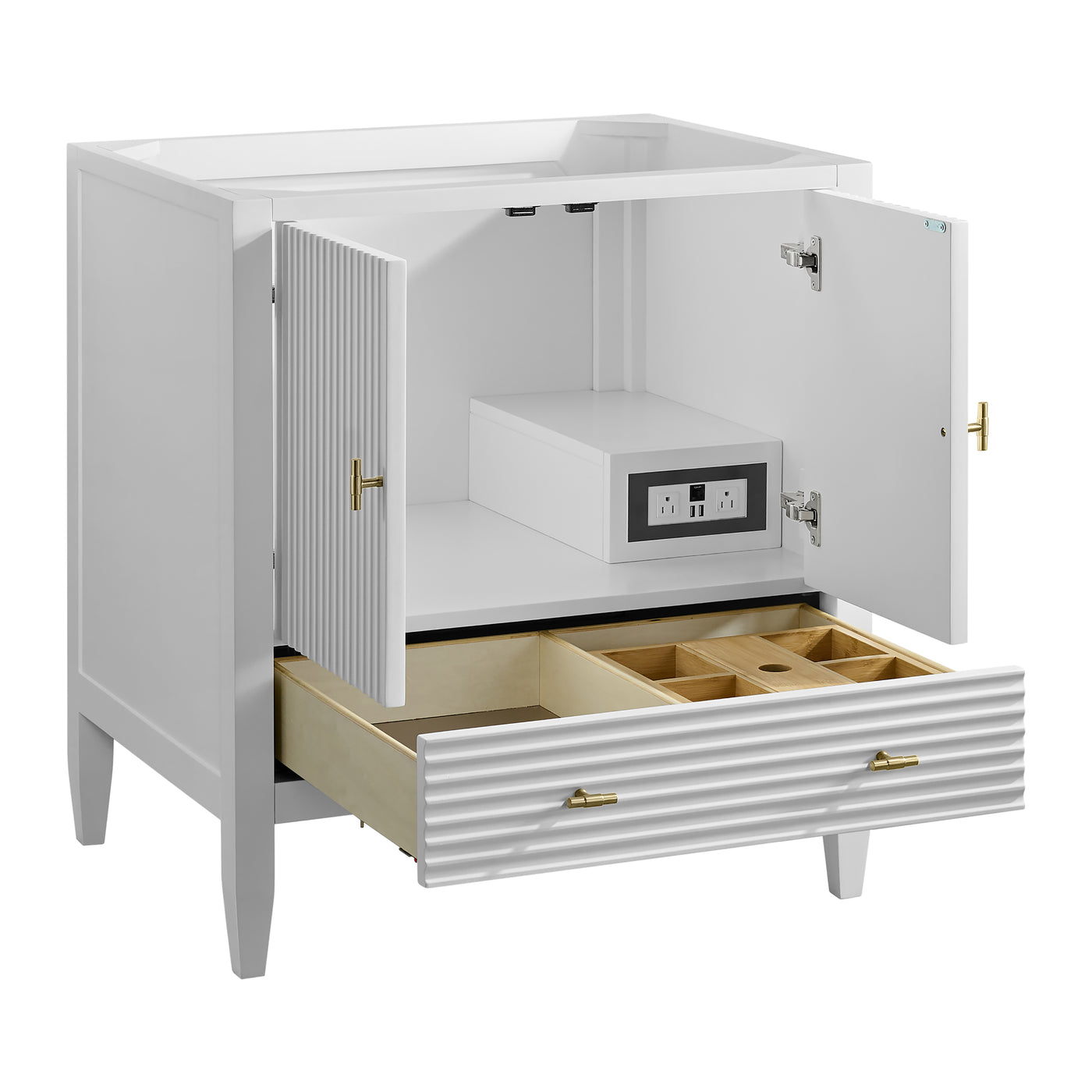 James Martin Myrrin 30" Single Bathroom Vanity, Bright White, view 16