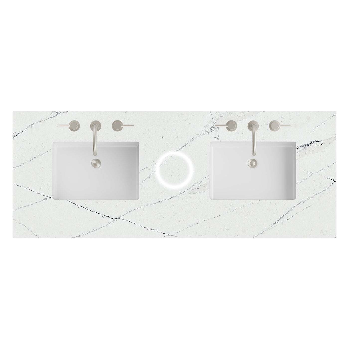 James Martin 60" Double Vanity Top with Ethereal Noctis (FreePower) countertop