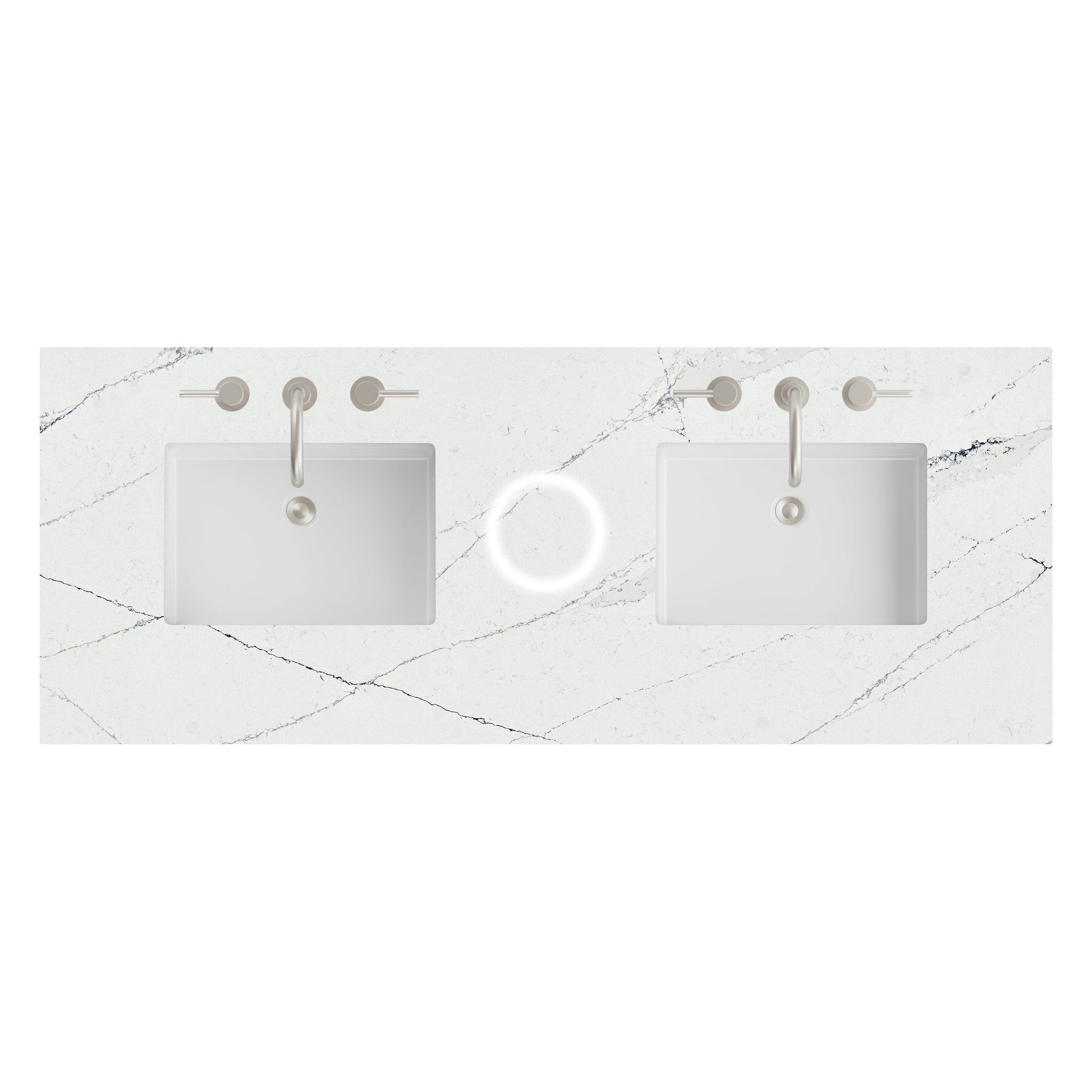 James Martin 60" Double Vanity Top with Ethereal Noctis (FreePower) countertop