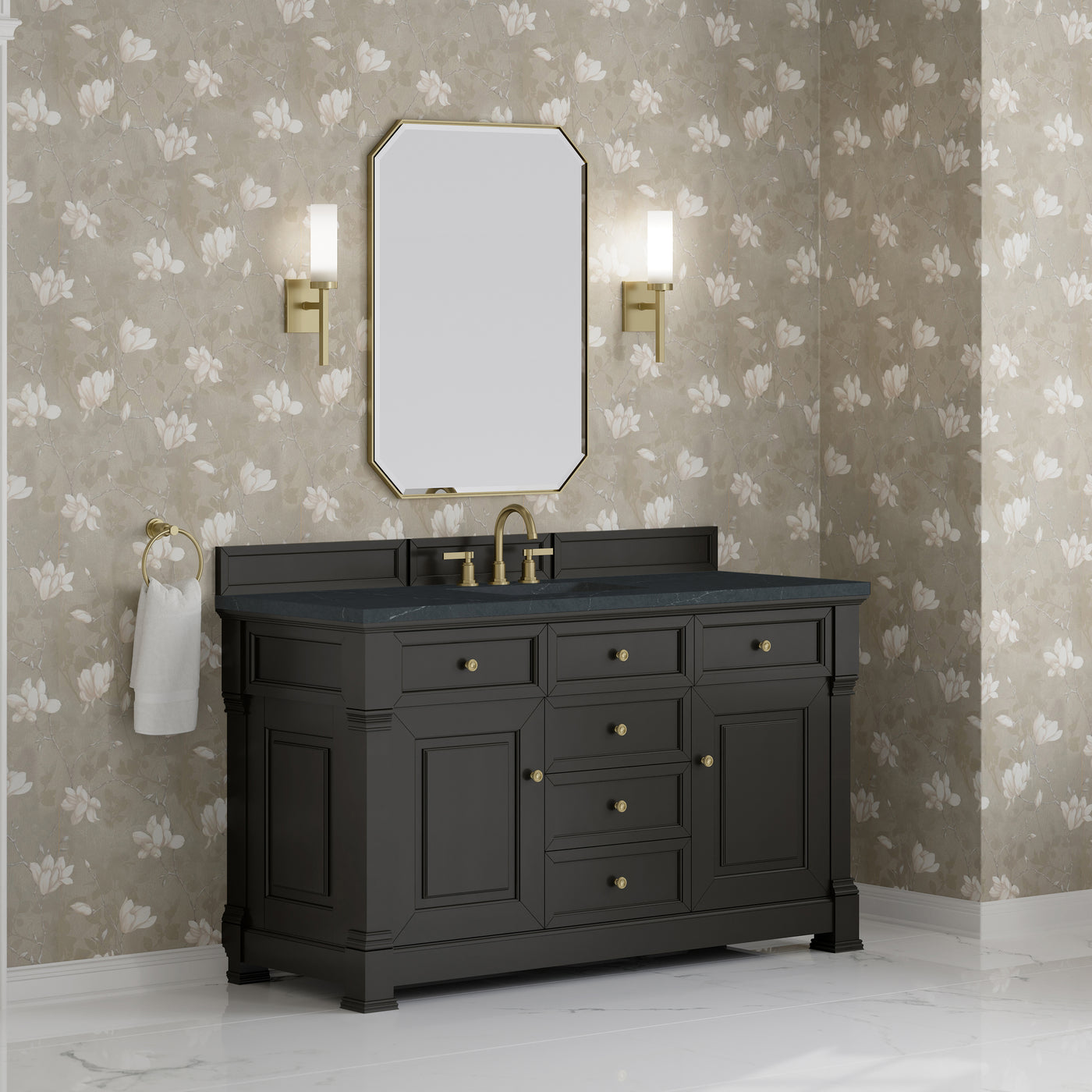 James Martin Brookfield 60" Single Bathroom Vanity, Black Onyx, view 27