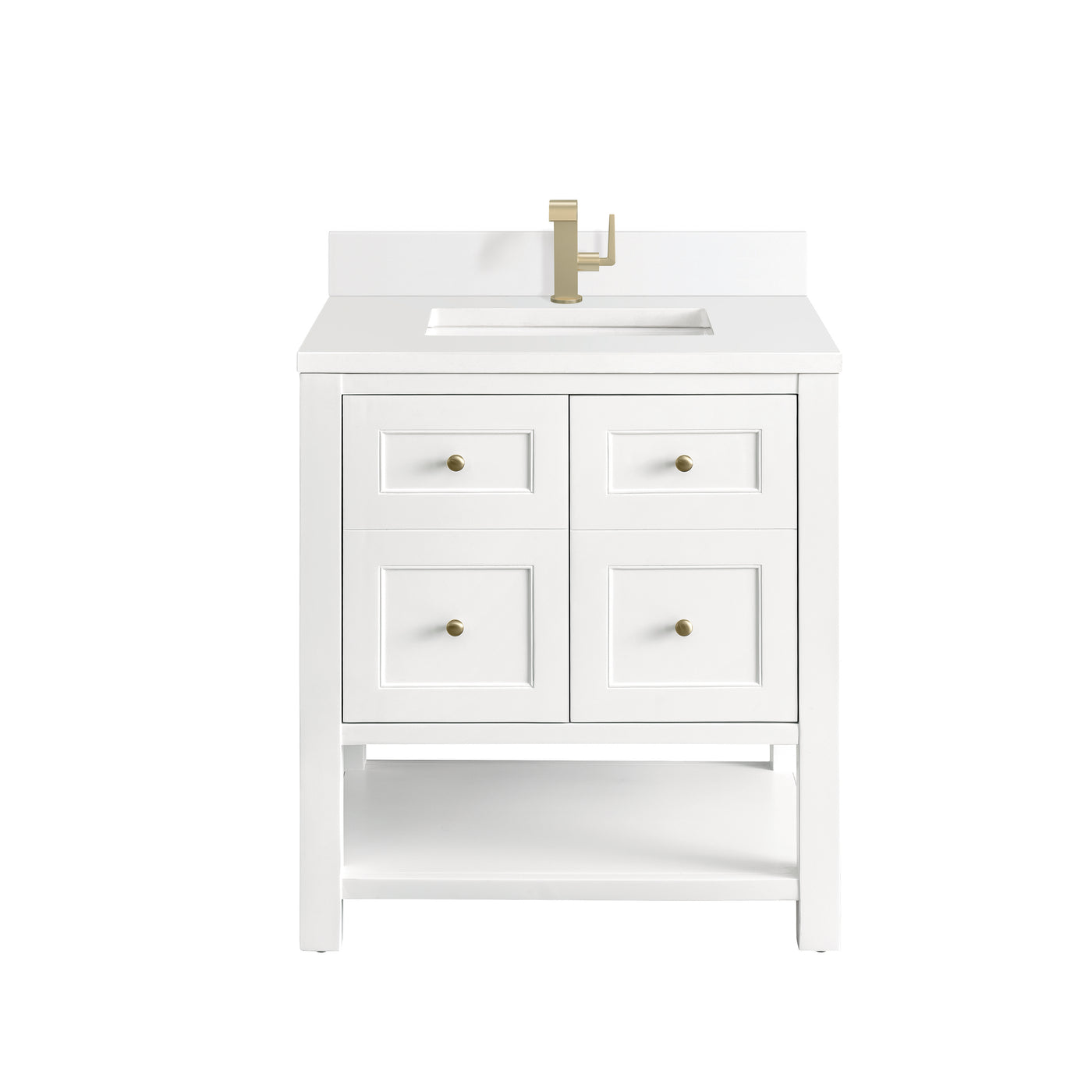 James Martin Breckenridge 30" Single Bathroom Vanity, Bright White, view 37