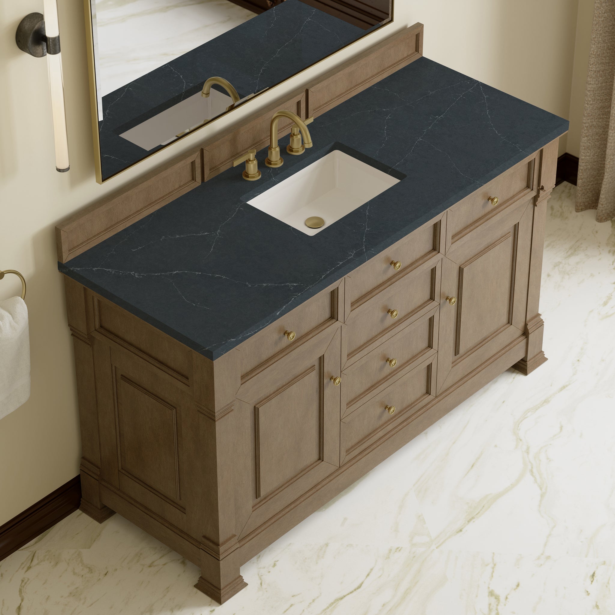 James Martin Brookfield 60" Single Bathroom Vanity, Pecan, view 27