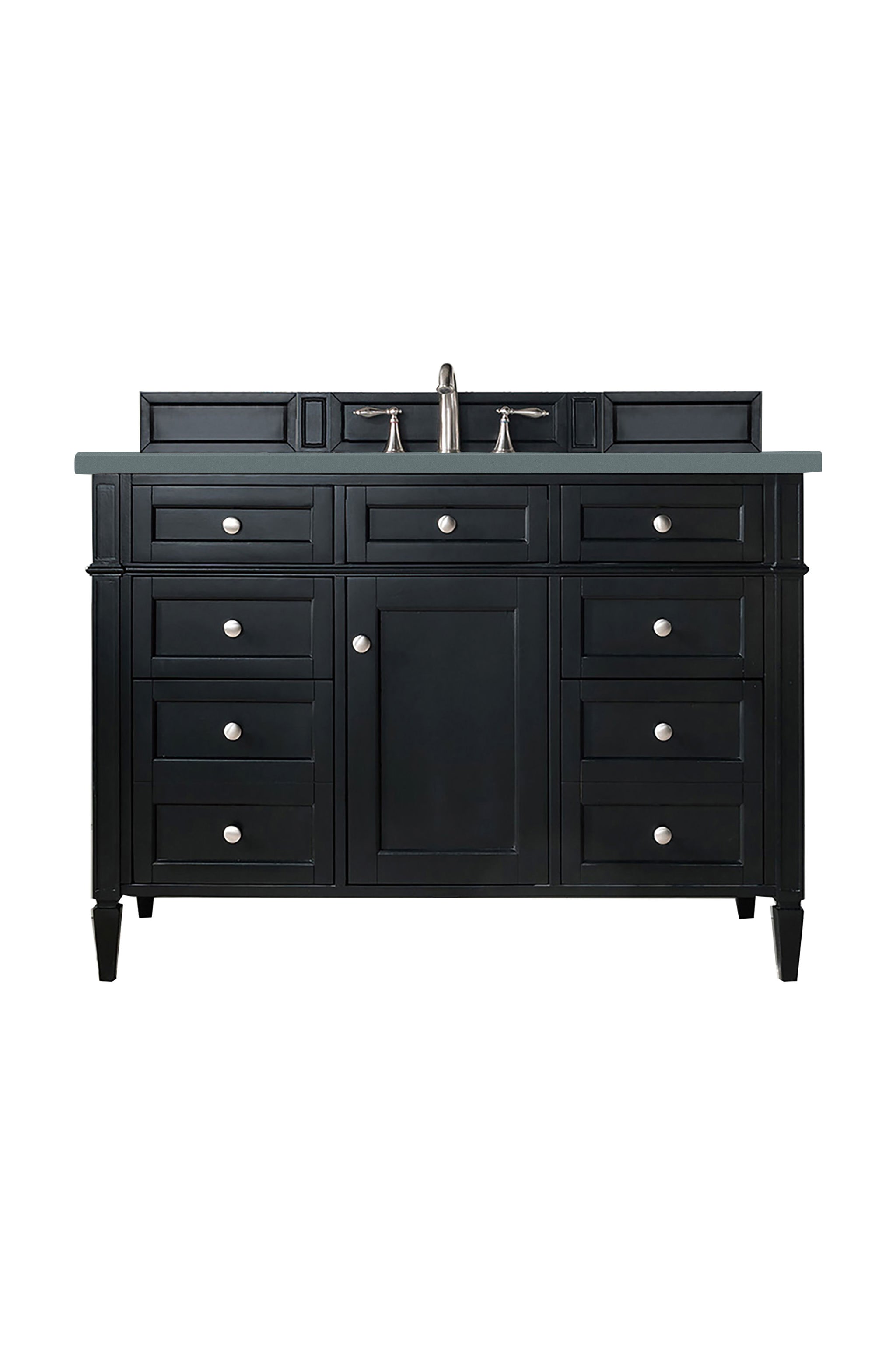 James Martin Brittany 48" Single Bathroom Vanity, Black Onyx with Cala Blue countertop