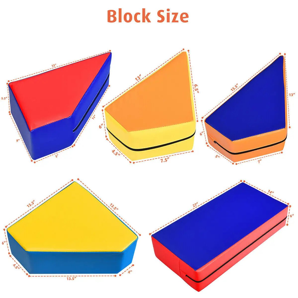 4-in-1 Crawl Climb Foam Shapes Toddler Kids Playset, photo 4 of 8