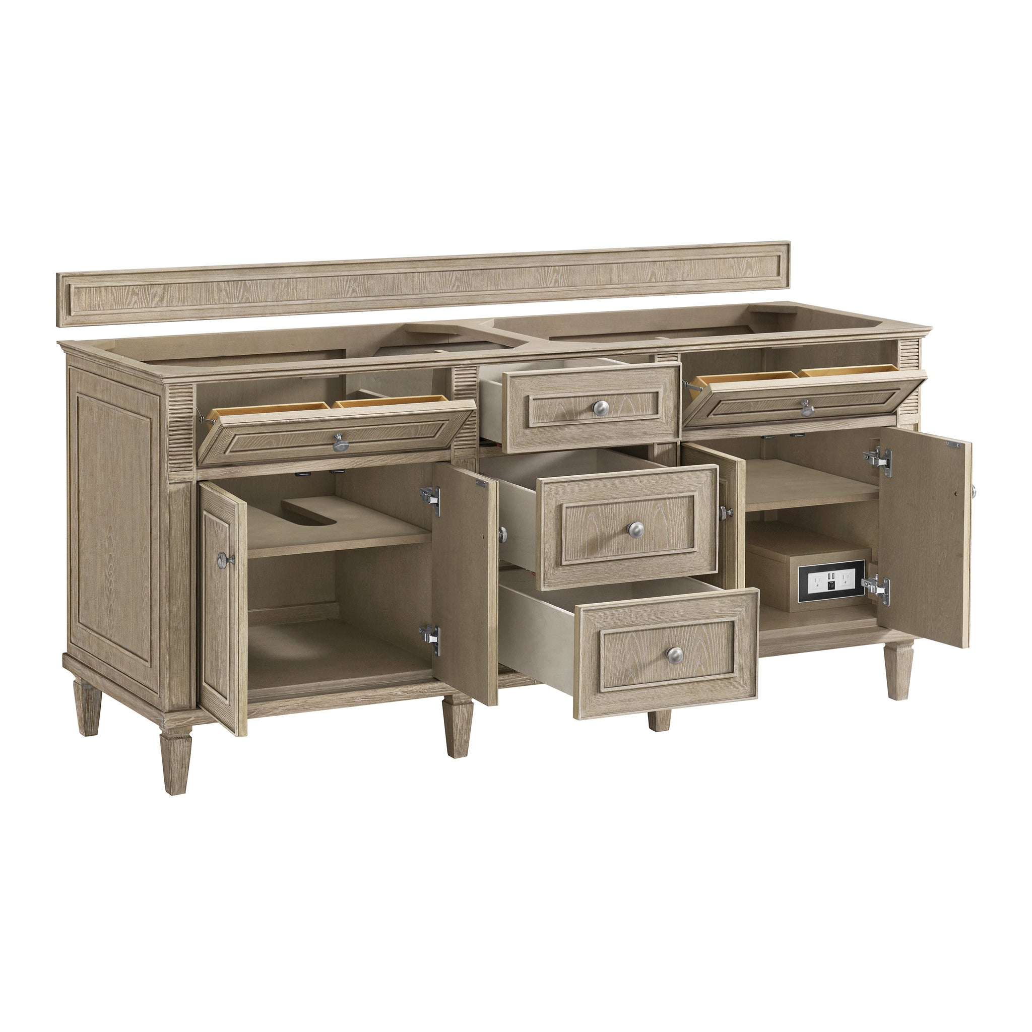 James Martin Lorelai 72" Double Bathroom Vanity, Whitewashed Oak, view 16