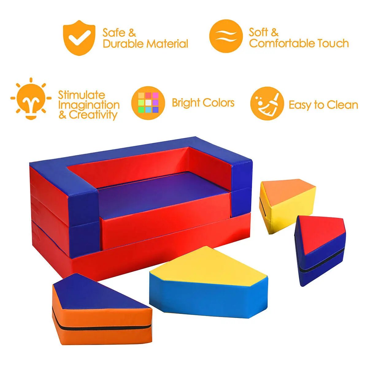 4-in-1 Crawl Climb Foam Shapes Toddler Kids Playset by DirectDeals