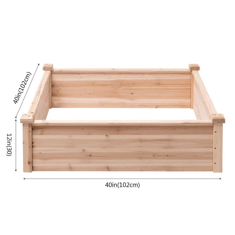 Wooden Square Garden Vegetable Flower Bed by DirectDeals