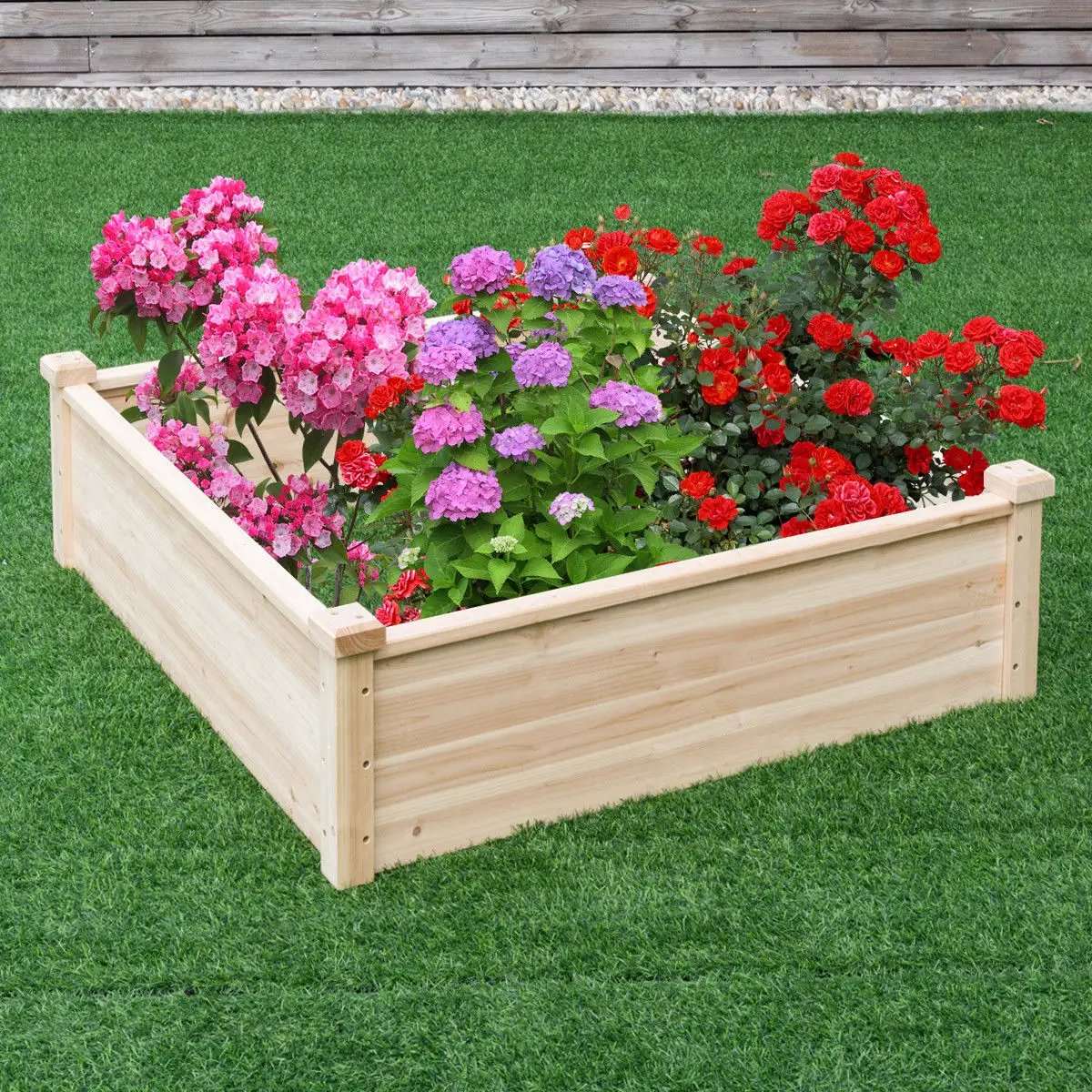 Wooden Square Garden Vegetable Flower Bed by DirectDeals