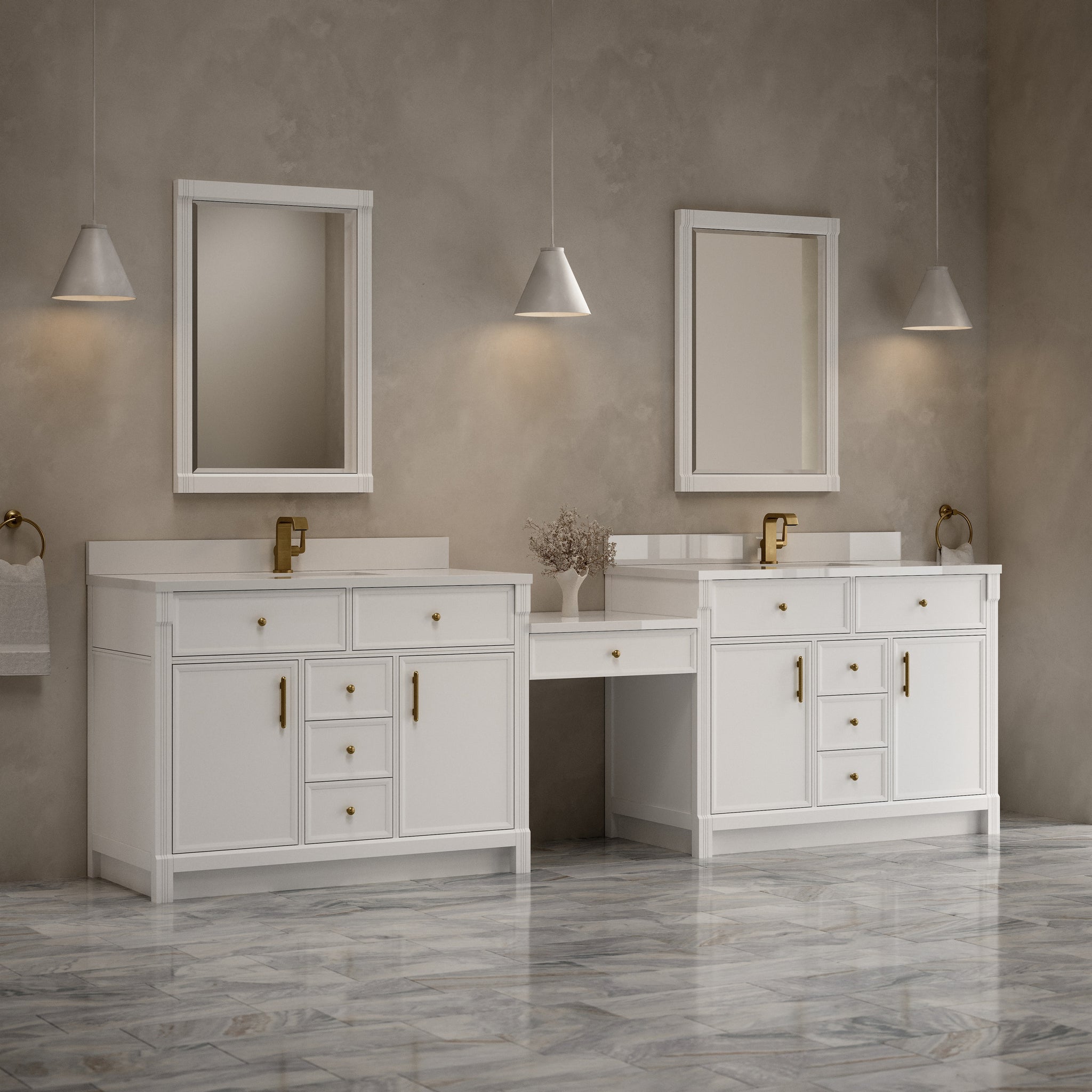 James Martin Bellshire 120" Single Bathroom Vanity, Bright White, view 4