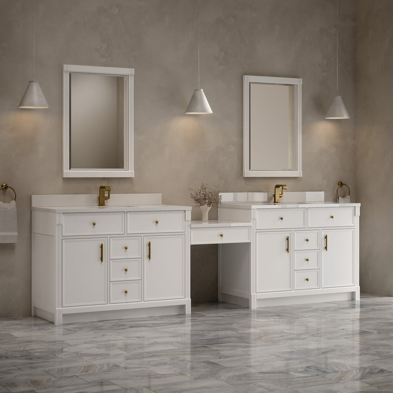 James Martin Bellshire 120" Single Bathroom Vanity, Bright White, view 4