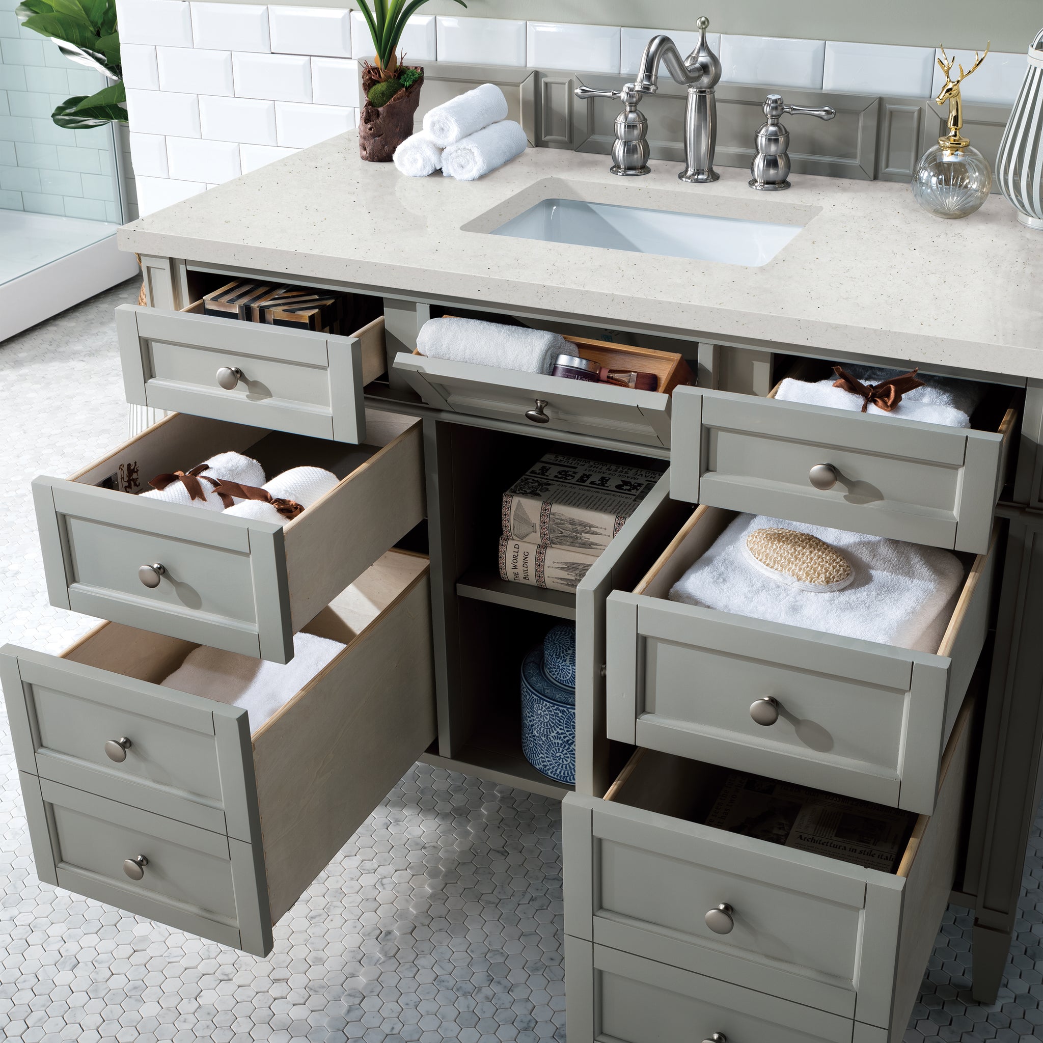 James Martin Brittany 48" Single Bathroom Vanity, Urban Gray, view 30
