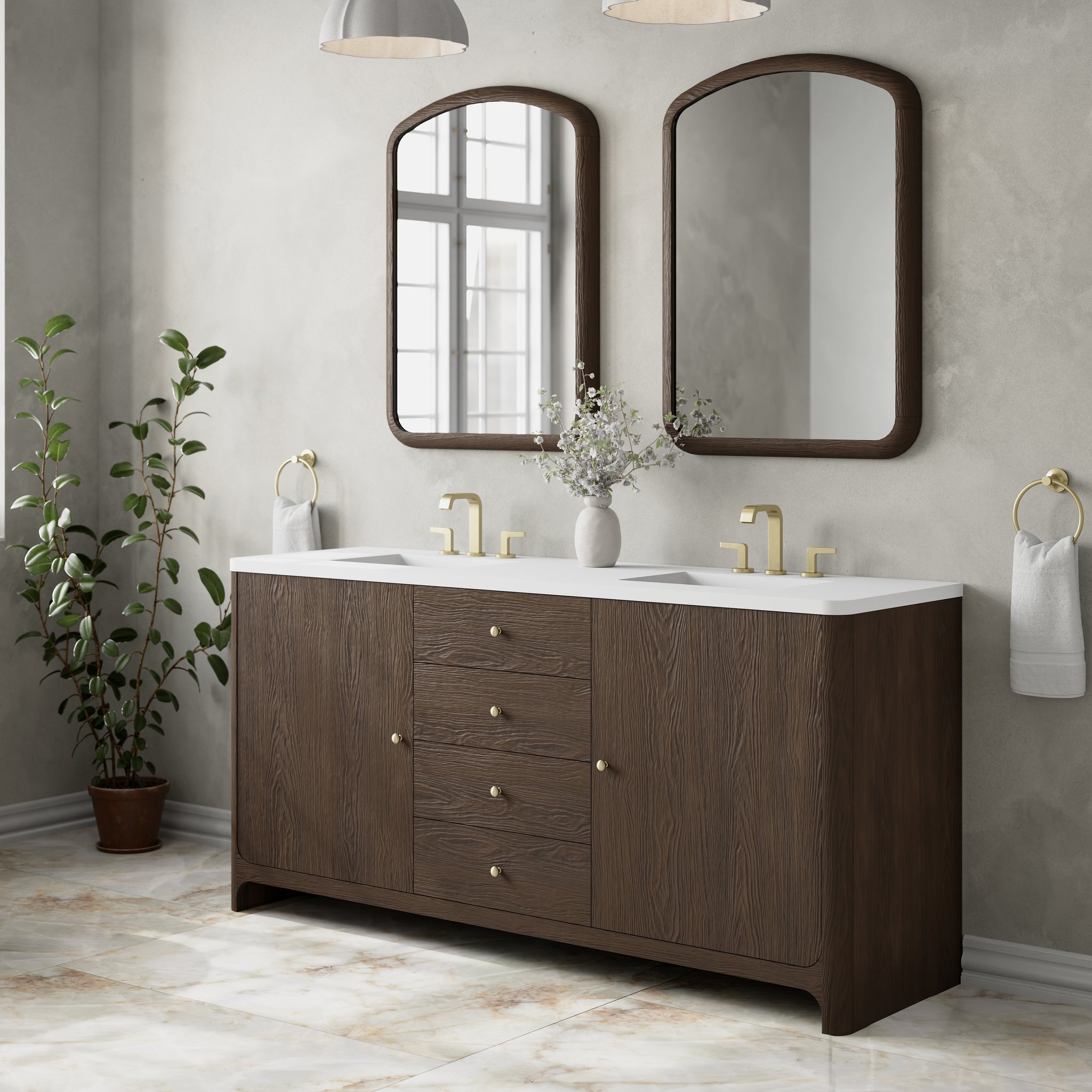 James Martin Gracyn 72" Double Bathroom Vanity, Sable, view 23