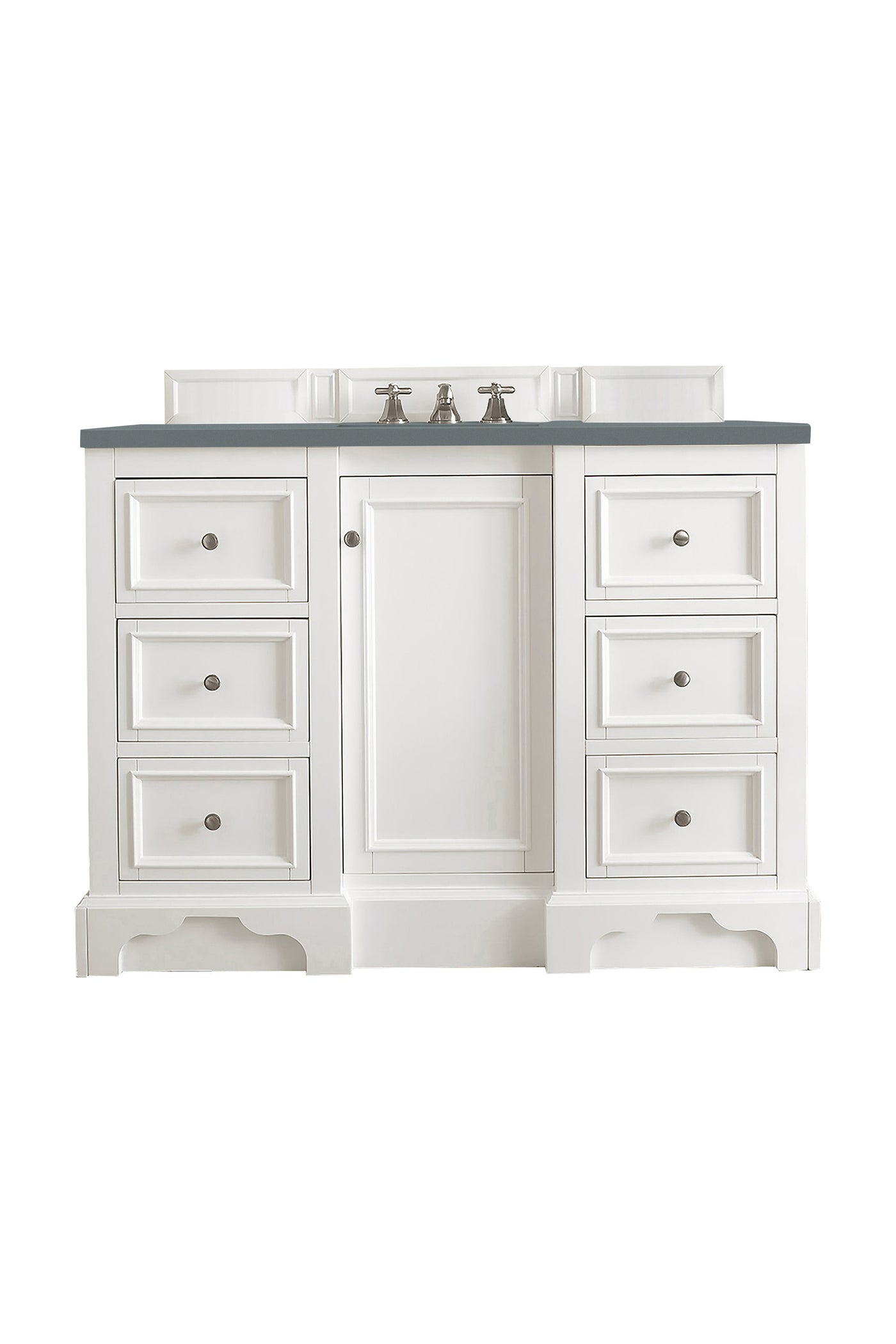 James Martin De Soto 48" Single Bathroom Vanity, Bright White, cabinet without a countertop