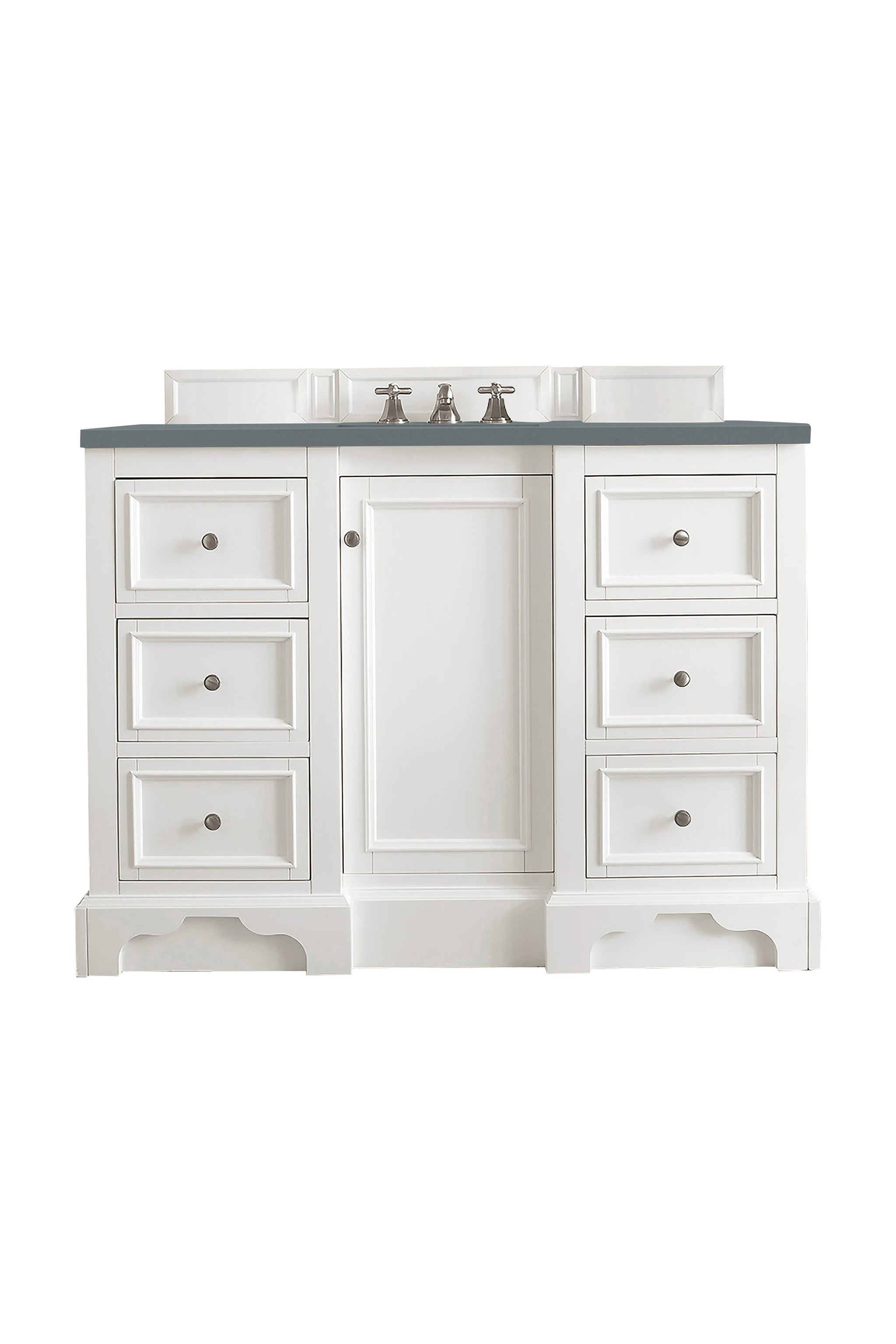 James Martin De Soto 48" Single Bathroom Vanity, Bright White, cabinet without a countertop