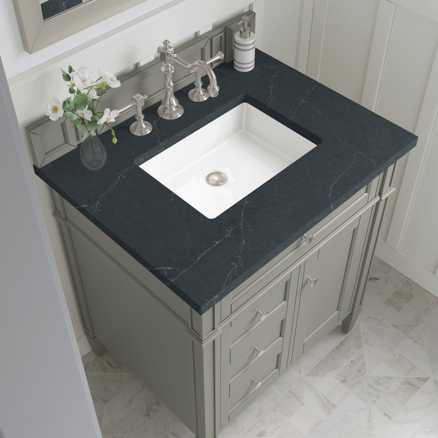 James Martin Brittany 30" Single Bathroom Vanity, Urban Gray, view 31