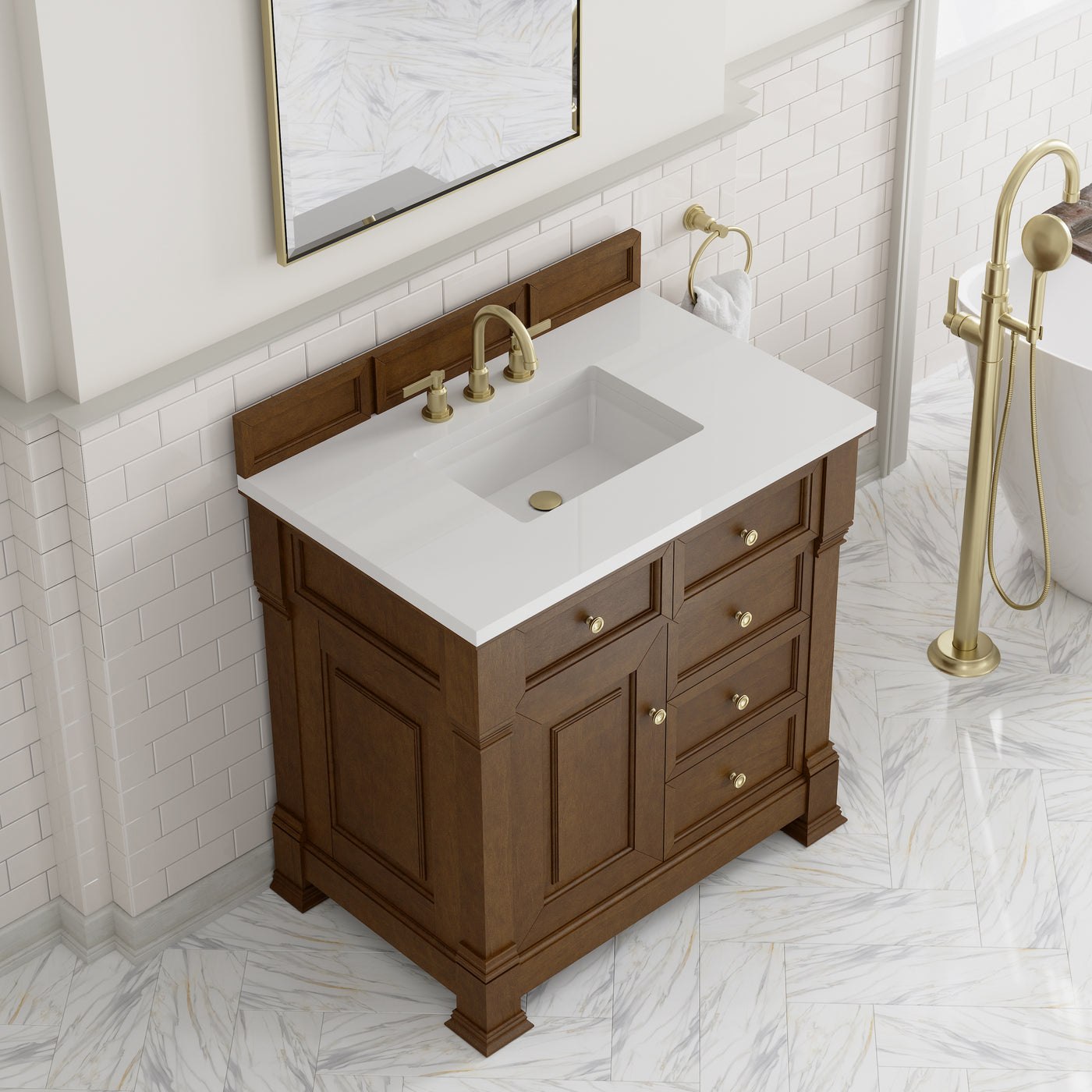James Martin Brookfield 36" Single Bathroom Vanity, Honey Oak, view 27