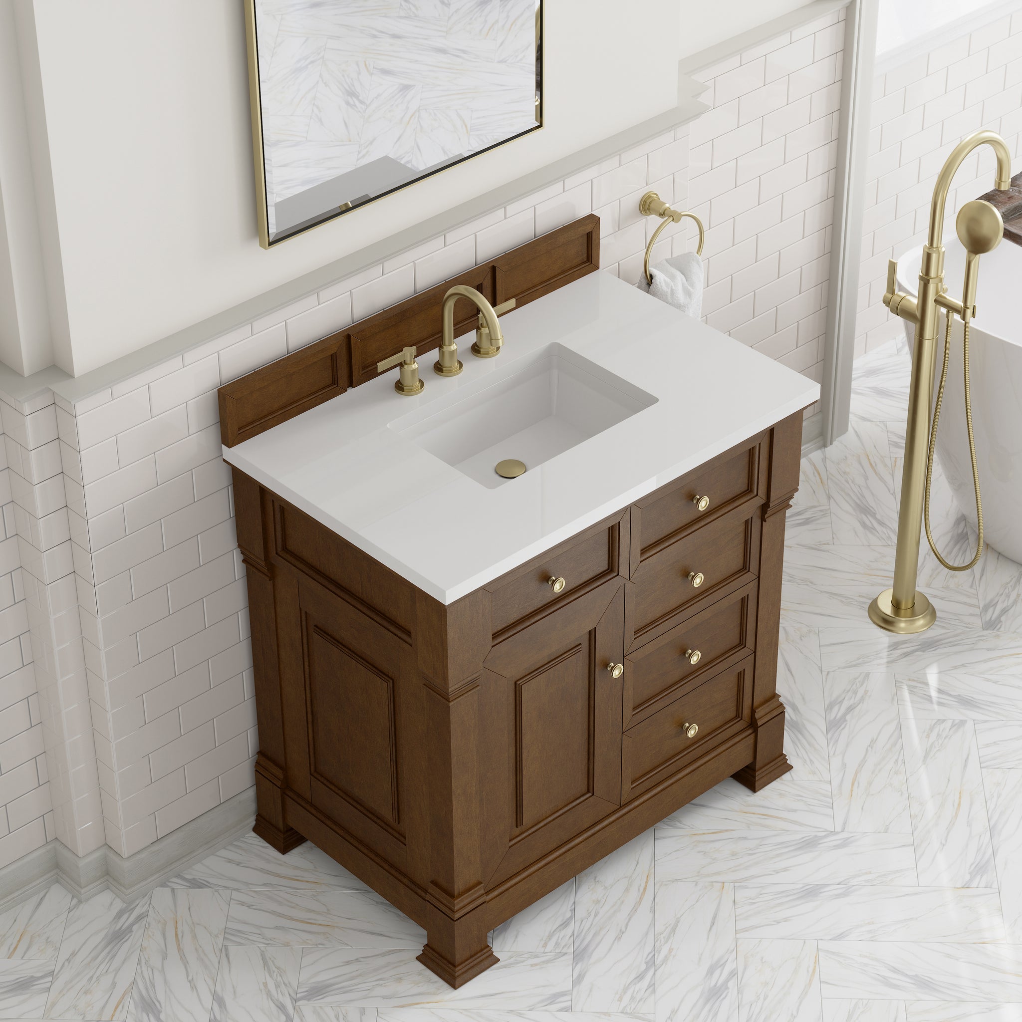 James Martin Brookfield 36" Single Bathroom Vanity, Honey Oak, view 27