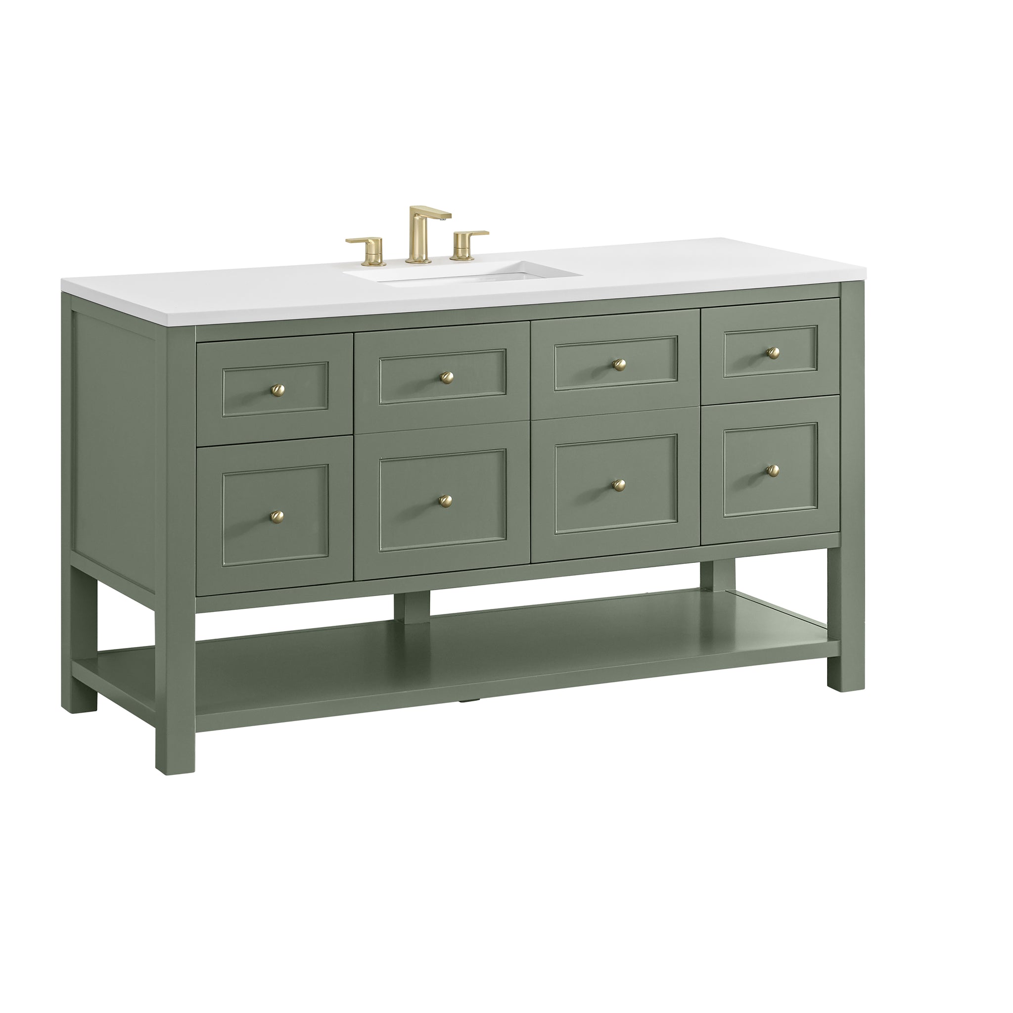 James Martin Breckenridge 60" Single Bathroom Vanity, Smokey Celadon, view 19