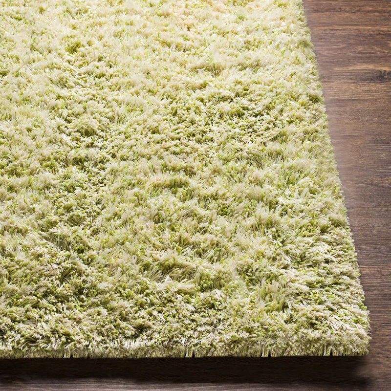 Marao Solid Grass Green Plush Rug - Clearance by Boutique Rugs