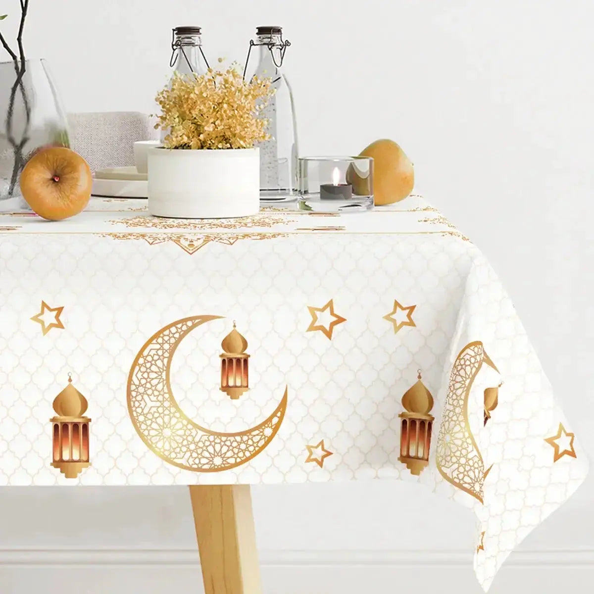 Table Cloth - Ramadan Mubarak Cotton Large by House Of Avana
