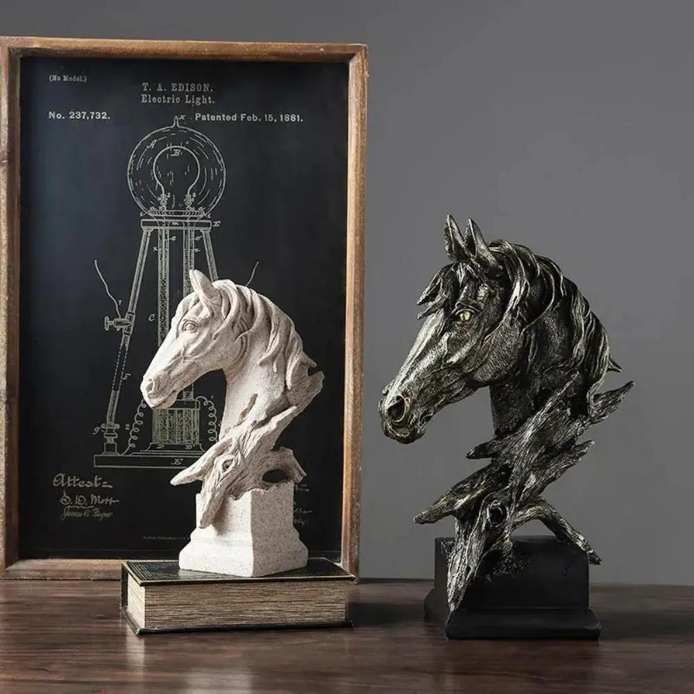 Table Decor - Rustic Horse Head Wooden by House Of Avana
