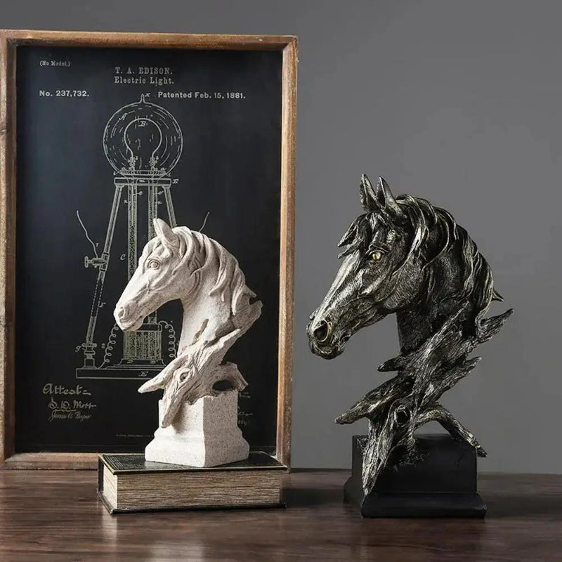 Table Decor - Rustic Horse Head Wooden by House Of Avana