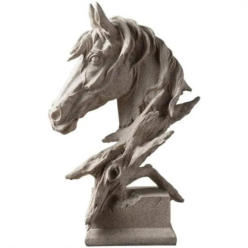 Table Decor - Rustic Horse Head Wooden by House Of Avana