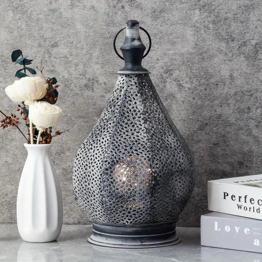Table Lamp - Battery Metal Grey by House Of Avana