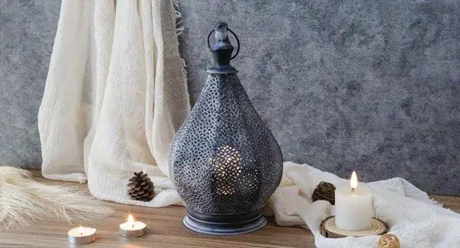 Table Lamp - Battery Metal Grey by House Of Avana