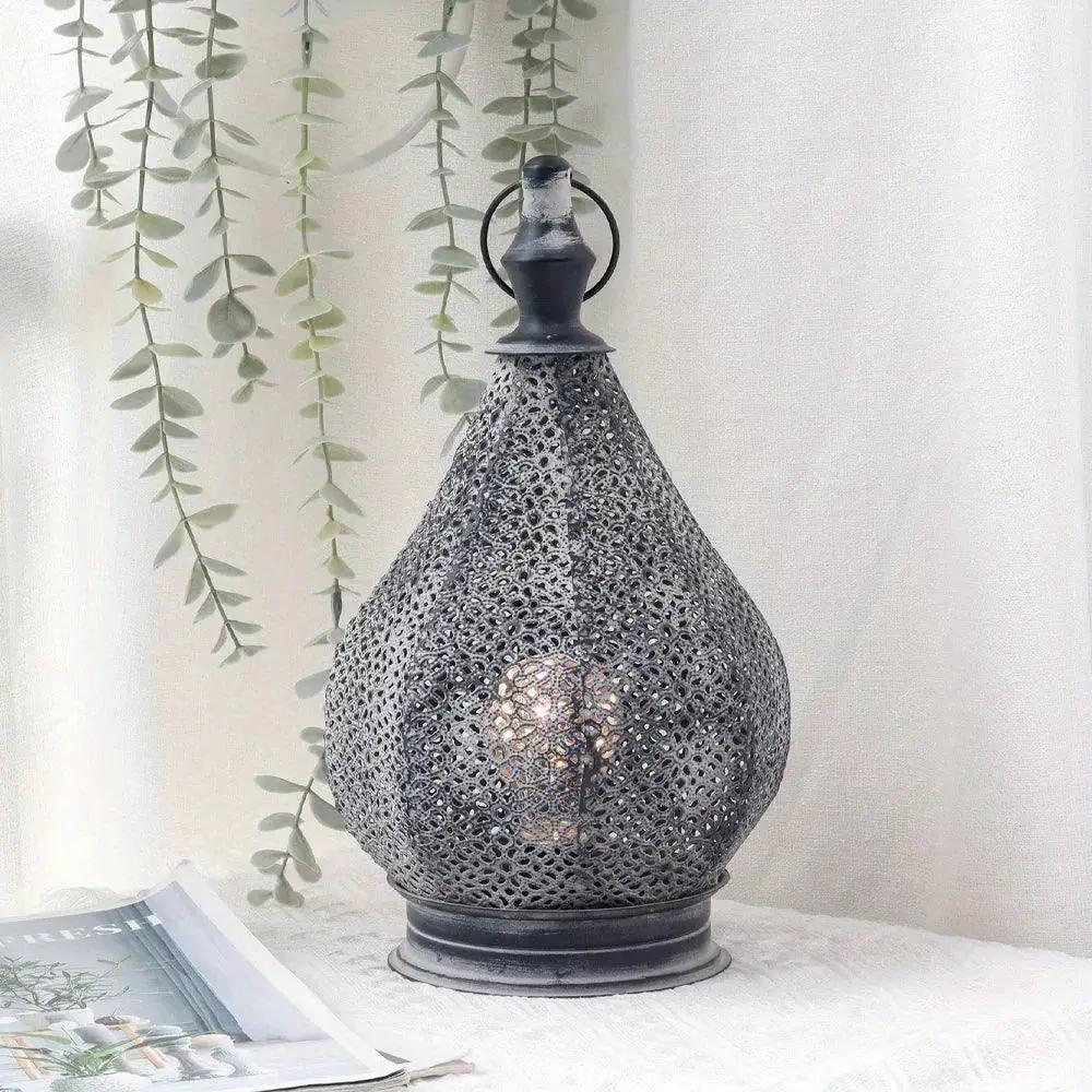 Table Lamp - Battery Metal Grey by House Of Avana