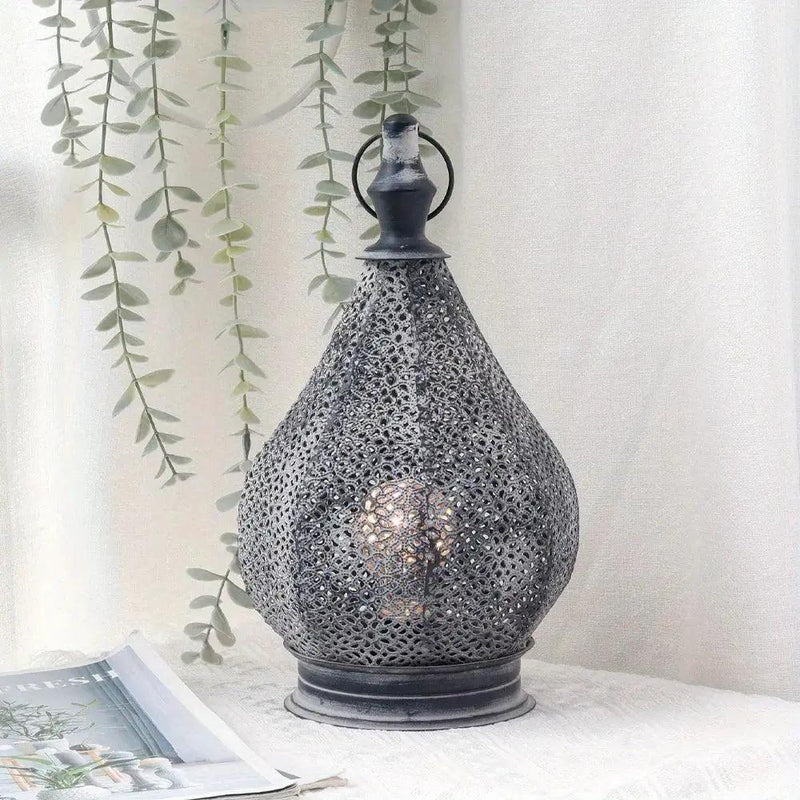 Table Lamp - Battery Metal Grey by House Of Avana