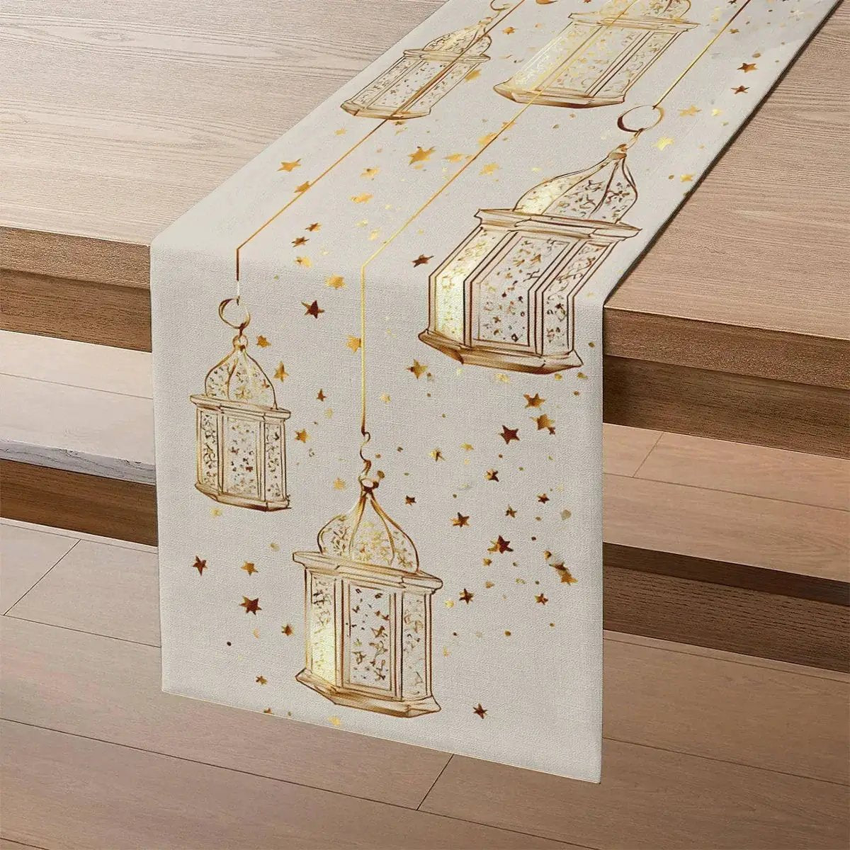 Table Runner - Arab Star Golden by House Of Avana
