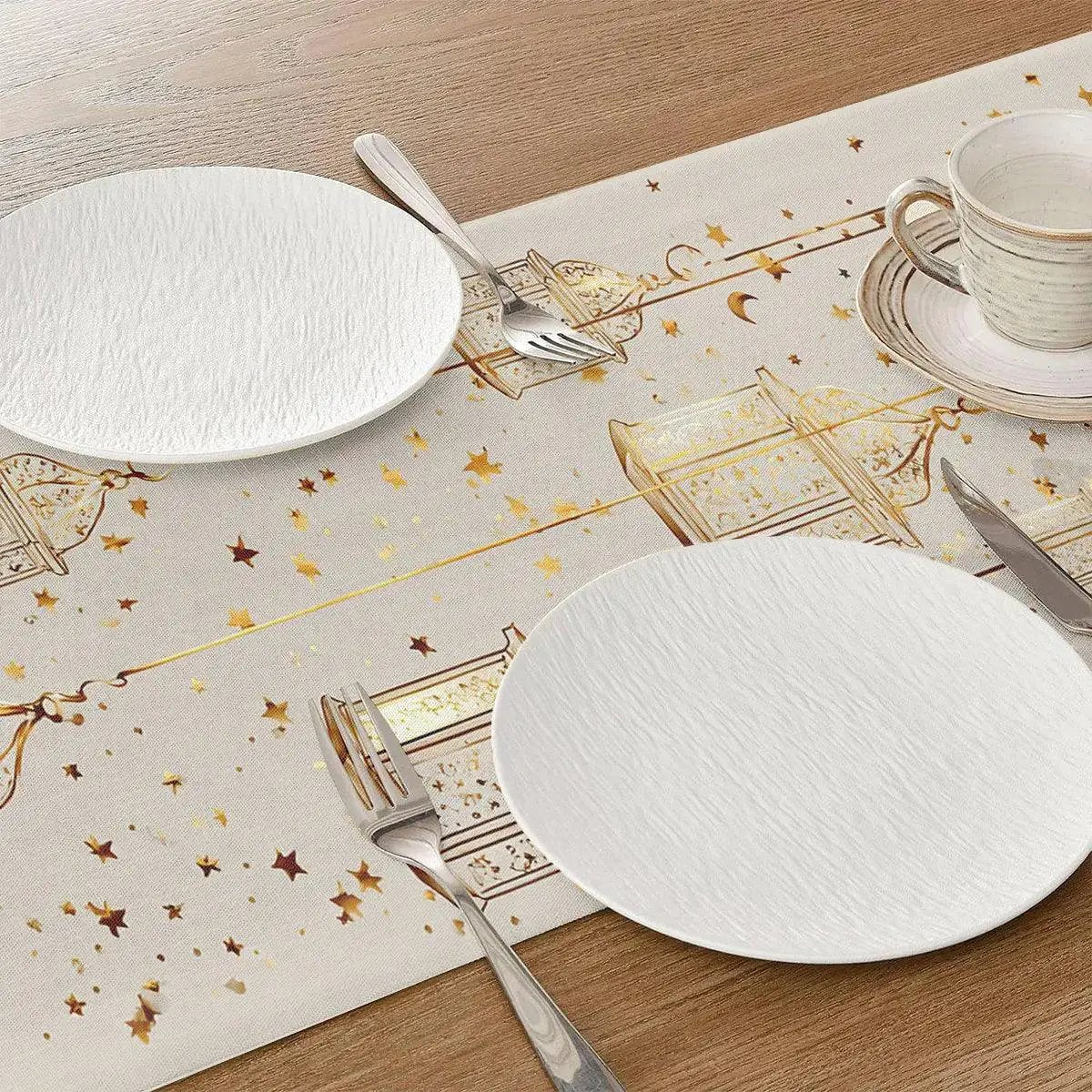 Table Runner - Arab Star Golden by House Of Avana