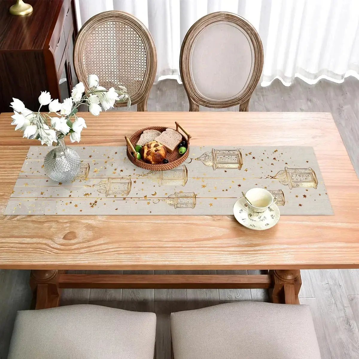 Table Runner - Arab Star Golden by House Of Avana