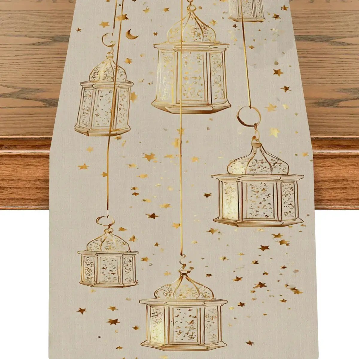 Table Runner - Arab Star Golden by House Of Avana