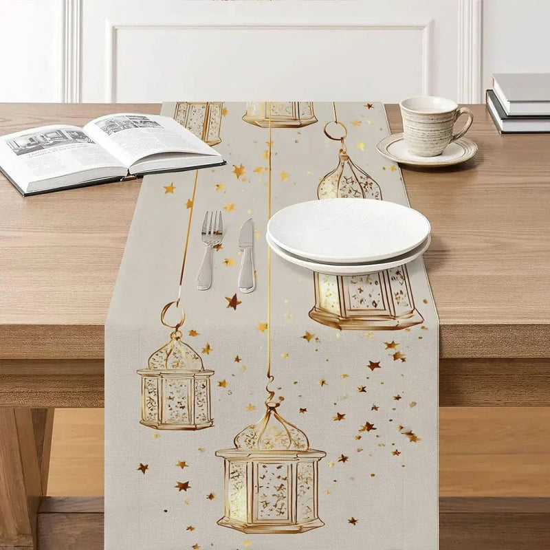 Table Runner - Arab Star Golden by House Of Avana