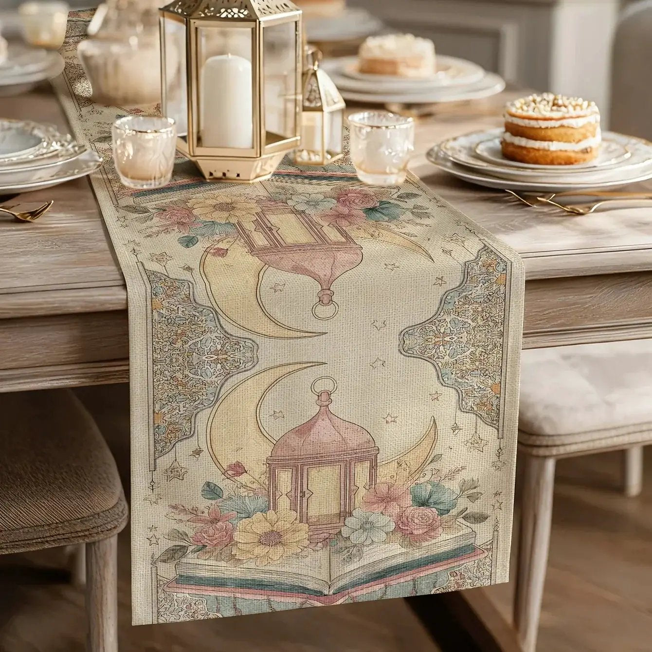 Table Runner - Decorative Cotton Rectangular by House Of Avana