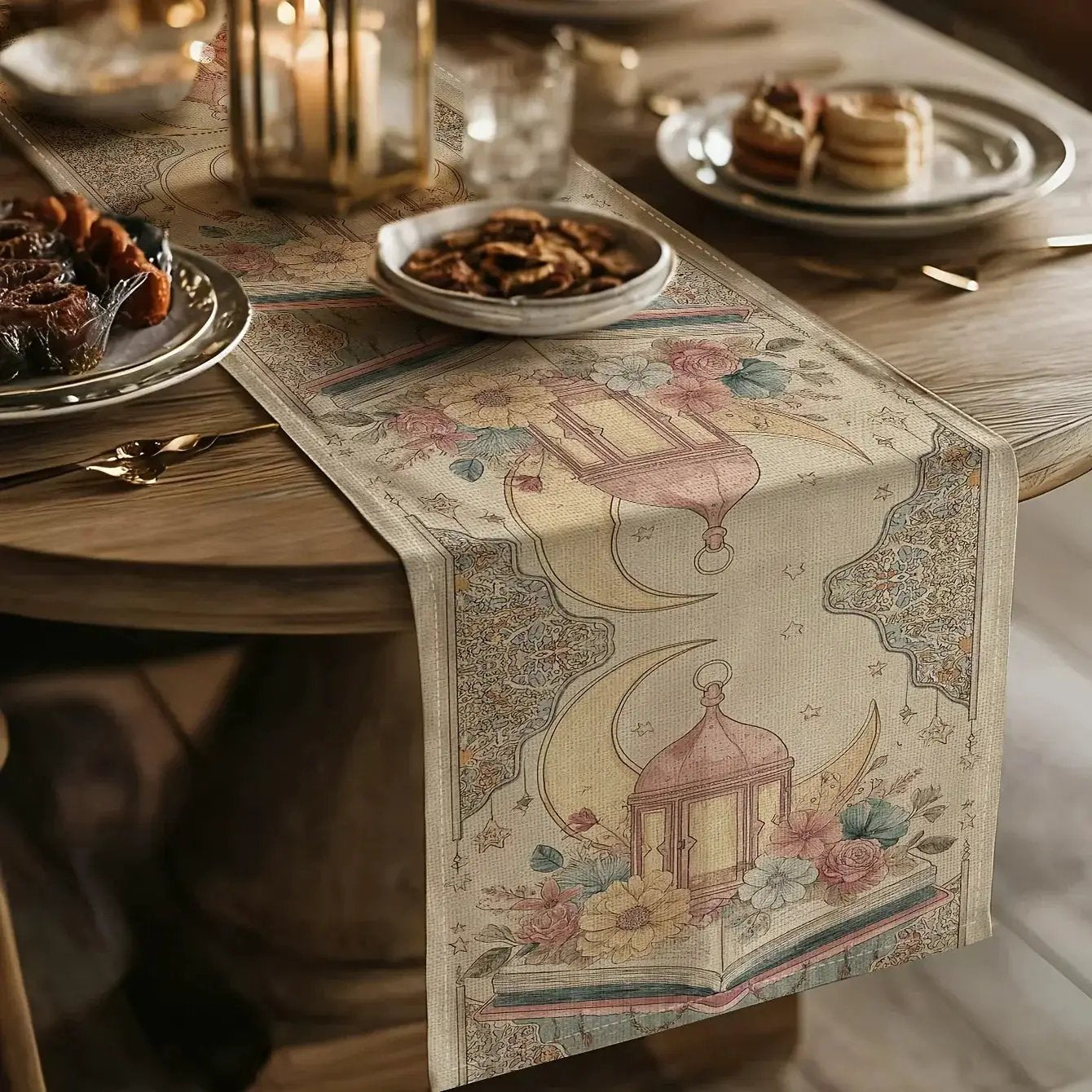 Table Runner - Decorative Cotton Rectangular by House Of Avana