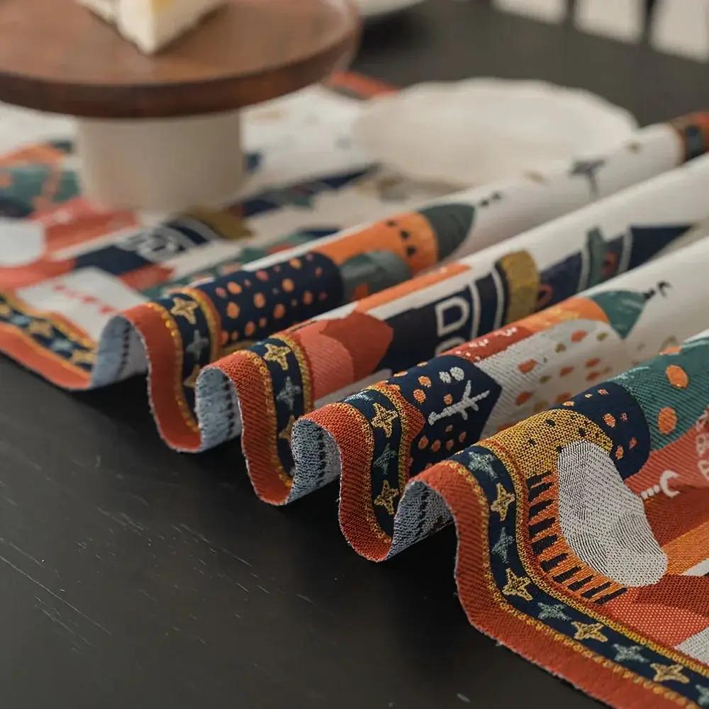 Table Runner - Decorative Polyester Star Moon by House Of Avana