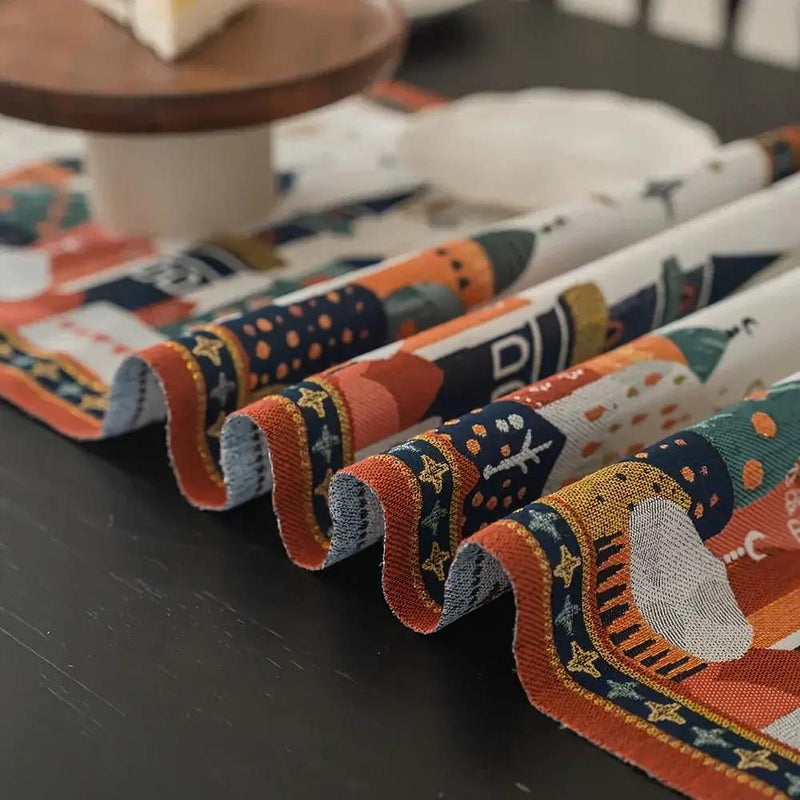 Table Runner - Decorative Polyester Star Moon by House Of Avana