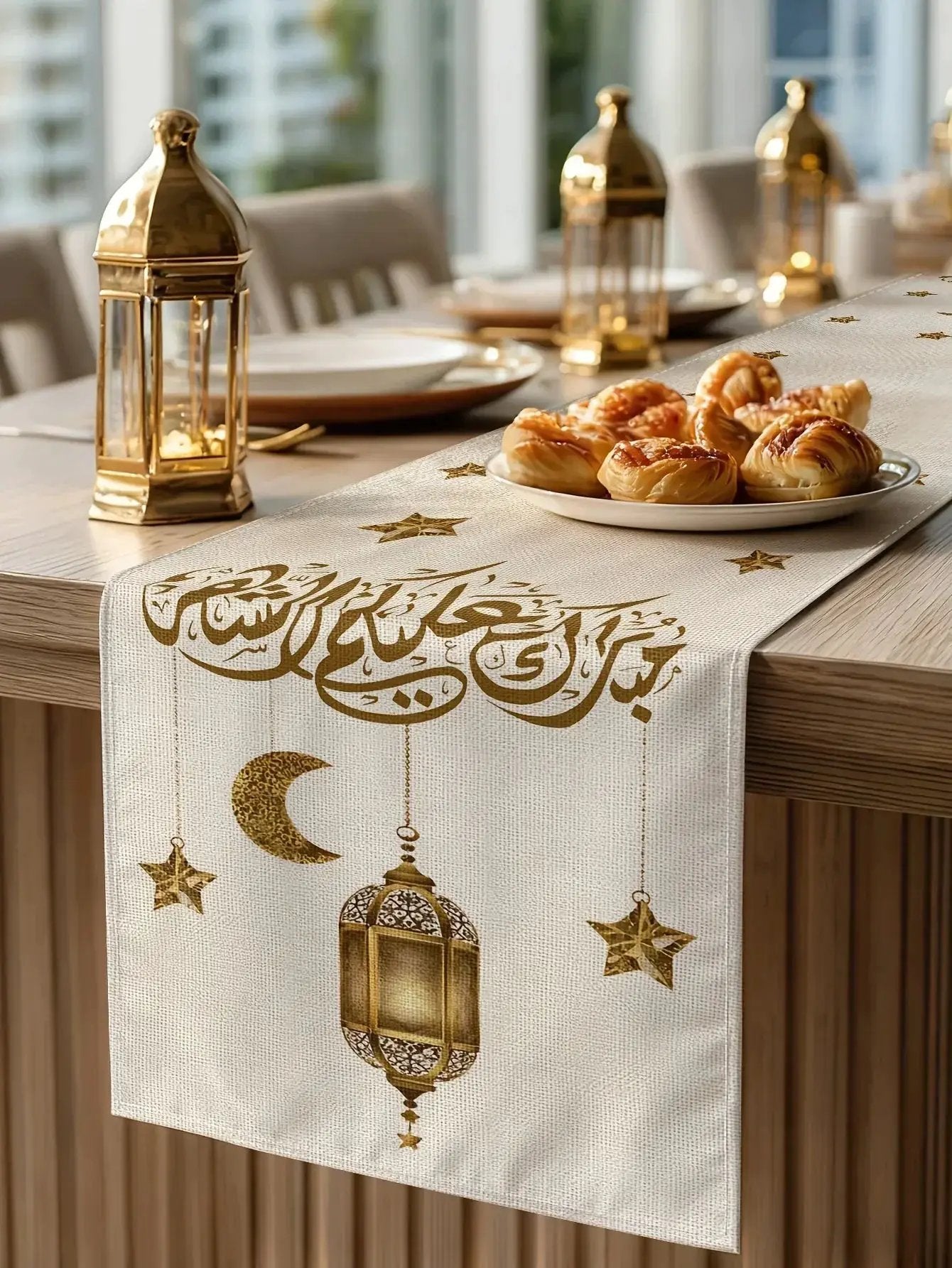 Table Runner - Rectangular Cotton Linen Rectangular by House Of Avana