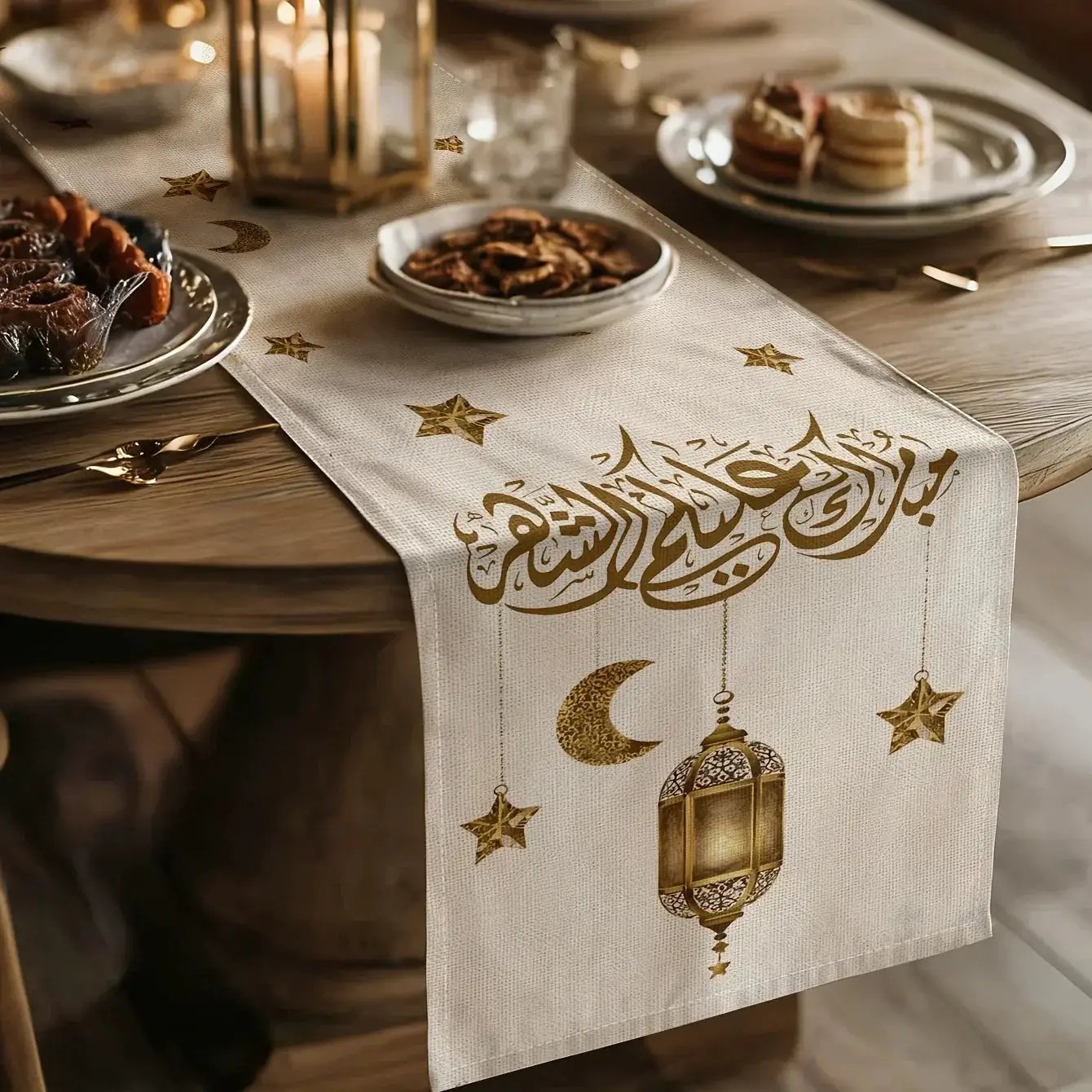 Table Runner - Rectangular Cotton Linen Rectangular by House Of Avana